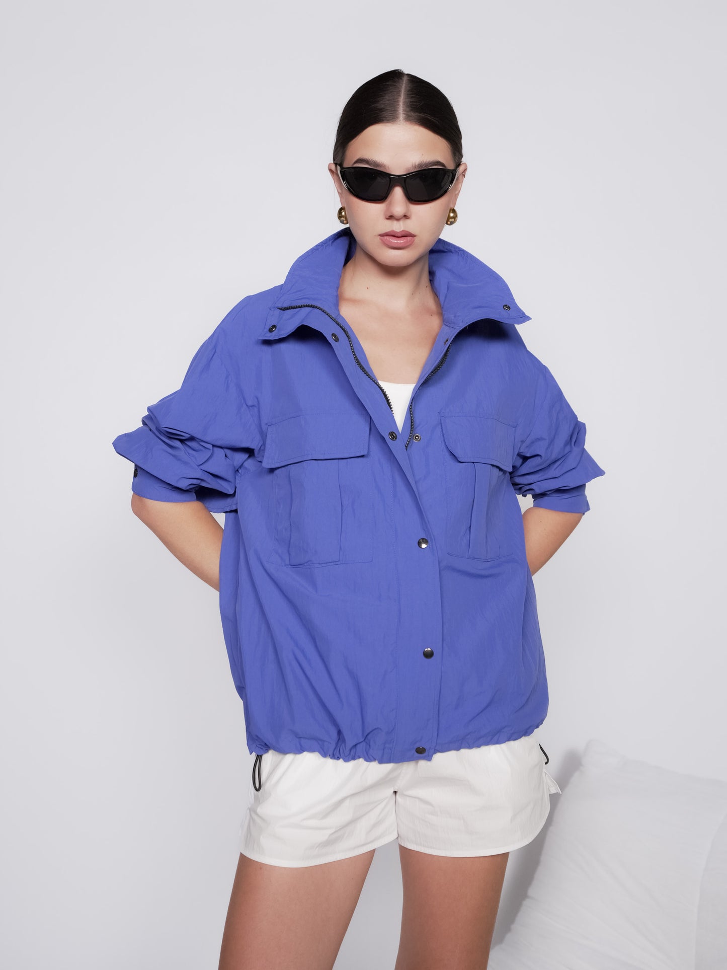 Bergamot High-neck Snap Jacket