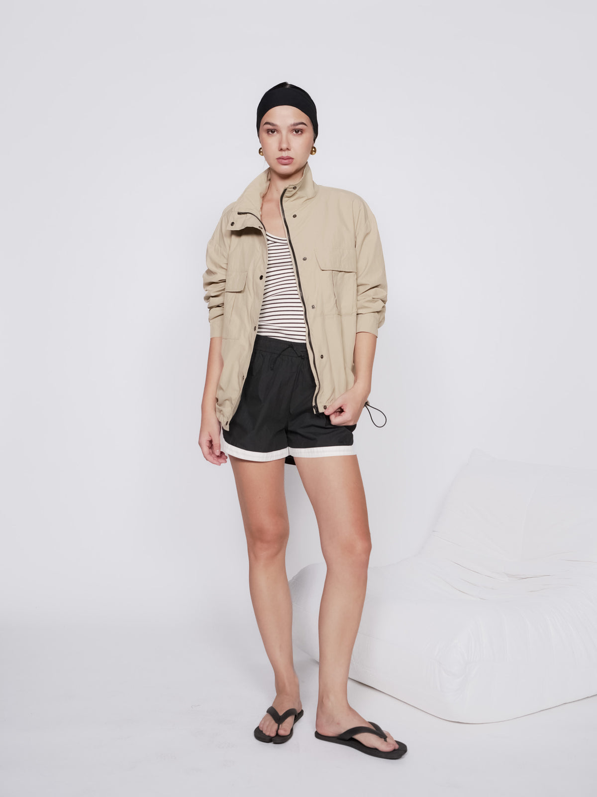 Bergamot High-neck Snap Jacket