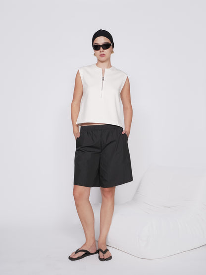 Comet Sleeveless Zip Top