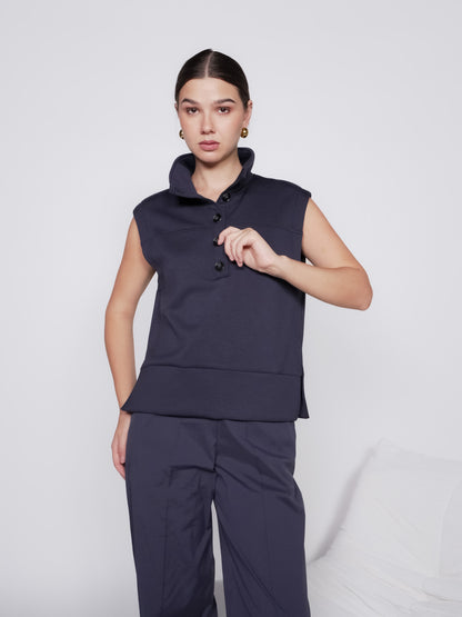 Gale Hi-neck Sleeveless Top