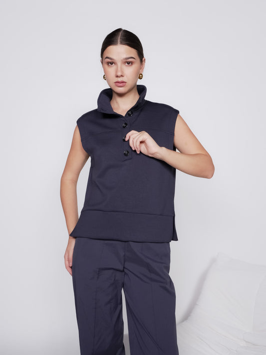 Gale Hi-neck Sleeveless Top