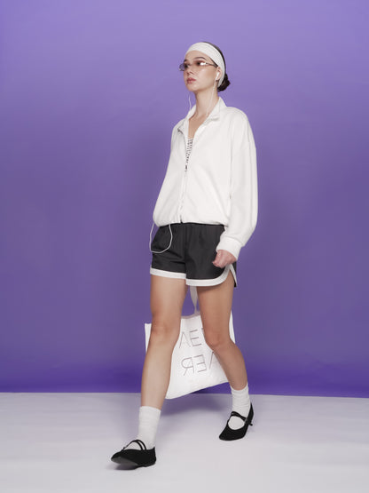 Praline Contrast-Piping Shorts