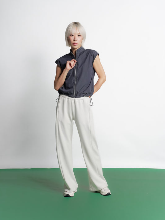Shell Full Zip High Neck Top