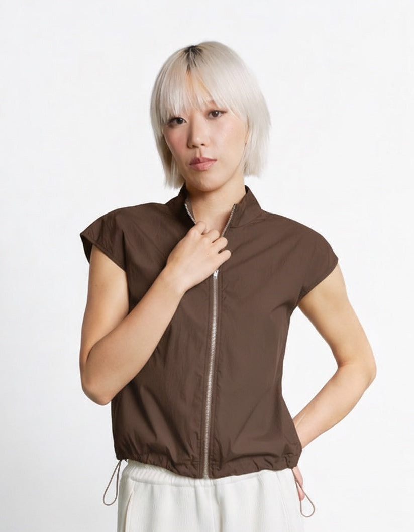 Shell High-Neck Top