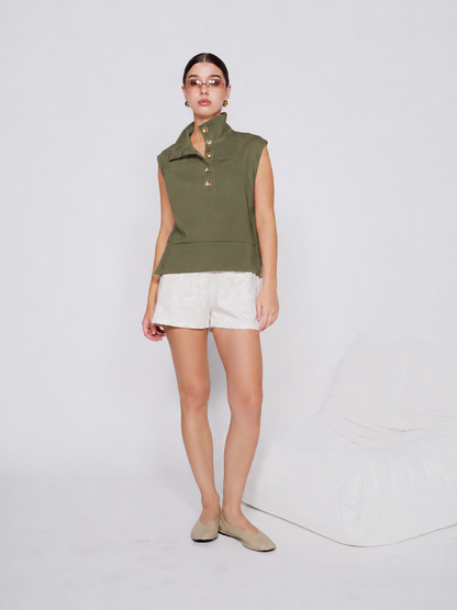 Gale Hi-neck Sleeveless Top