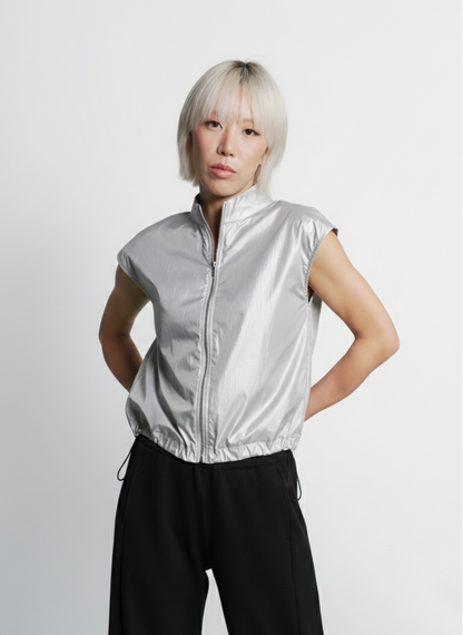 Shell High-Neck Top